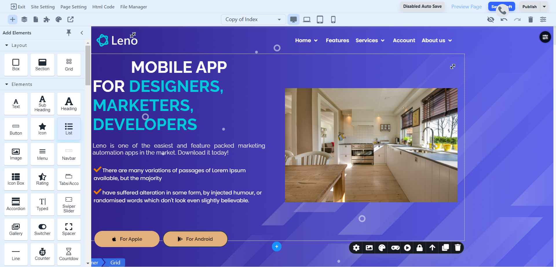 How to use the List Element