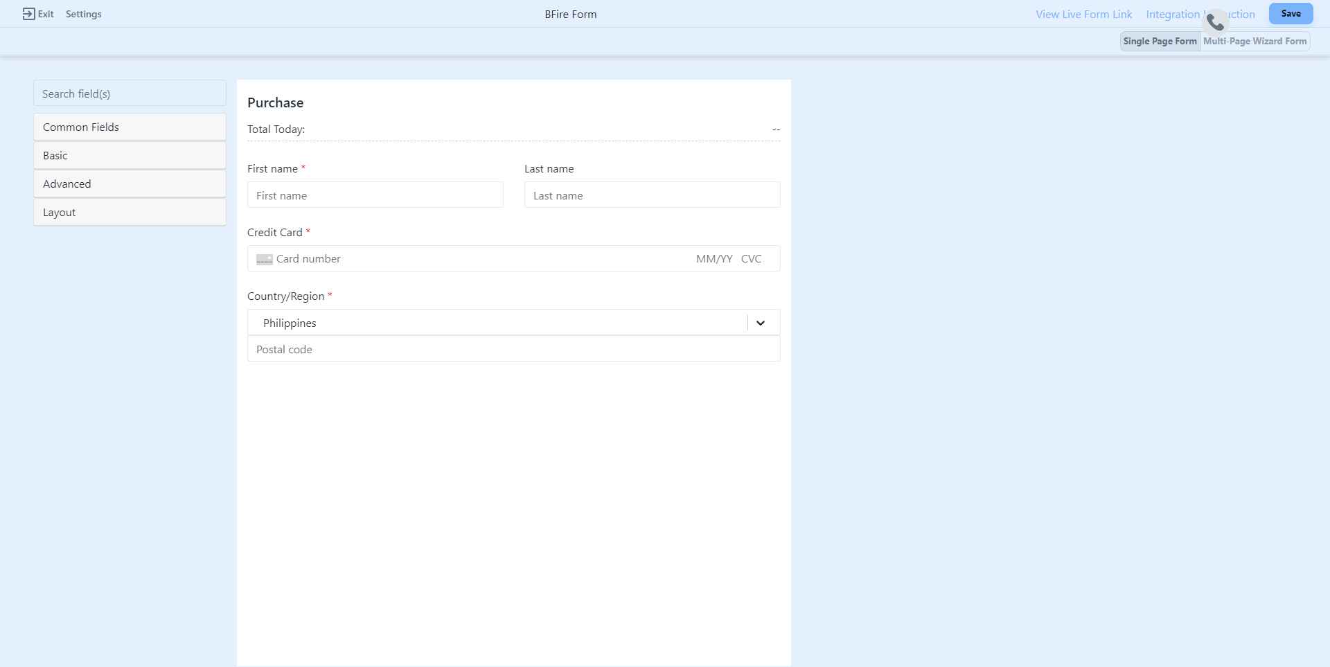 Purchase Form