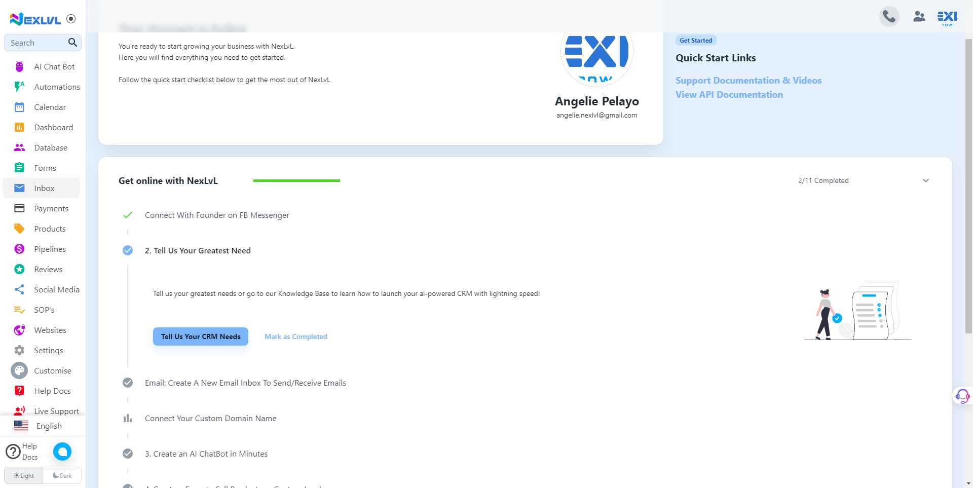 Add Collaborator to Inbox