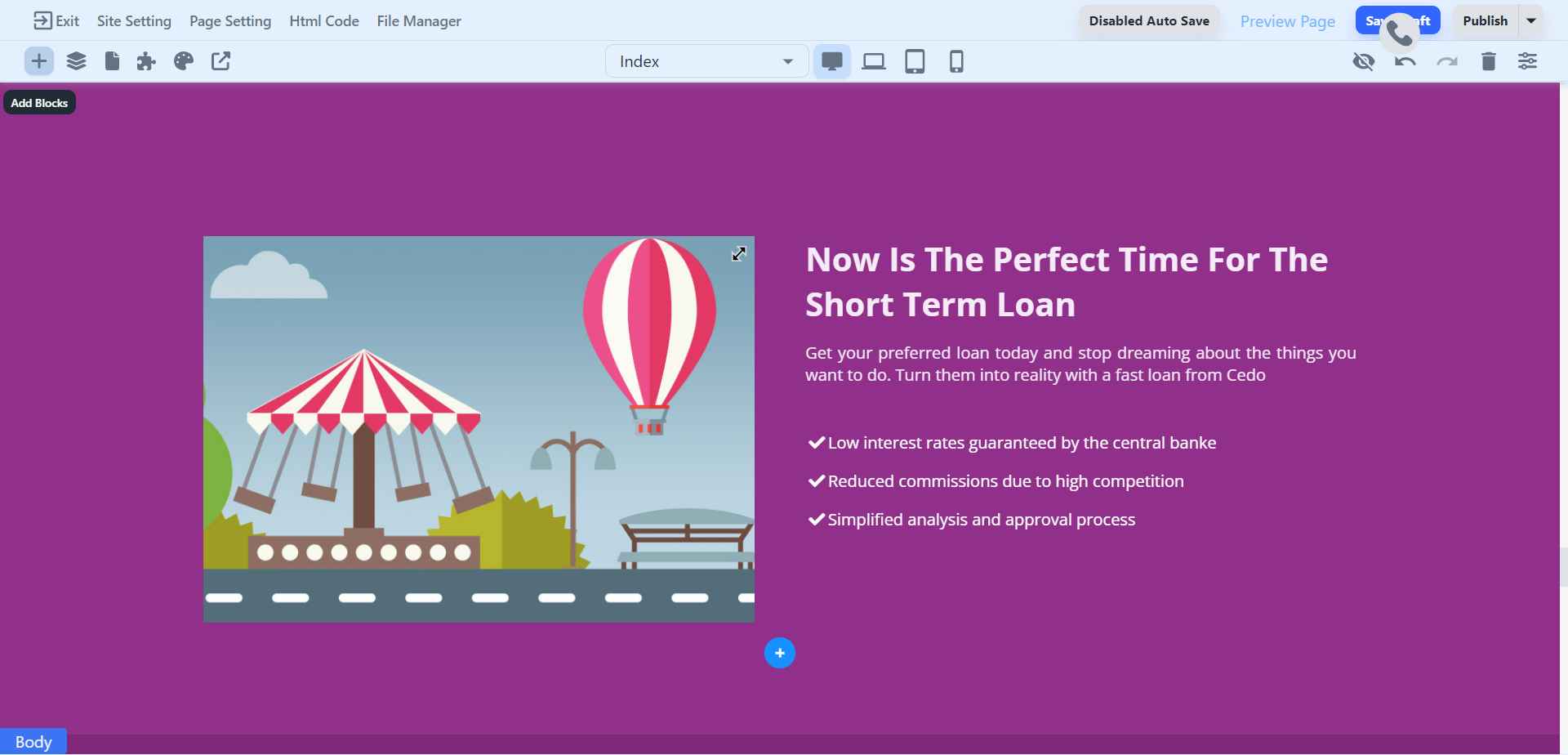Create full screen background