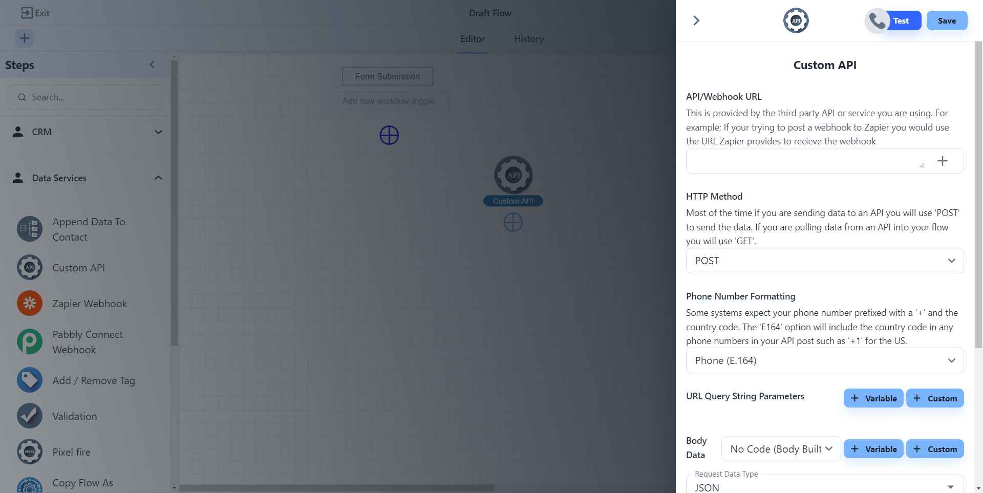 Custom API Flow