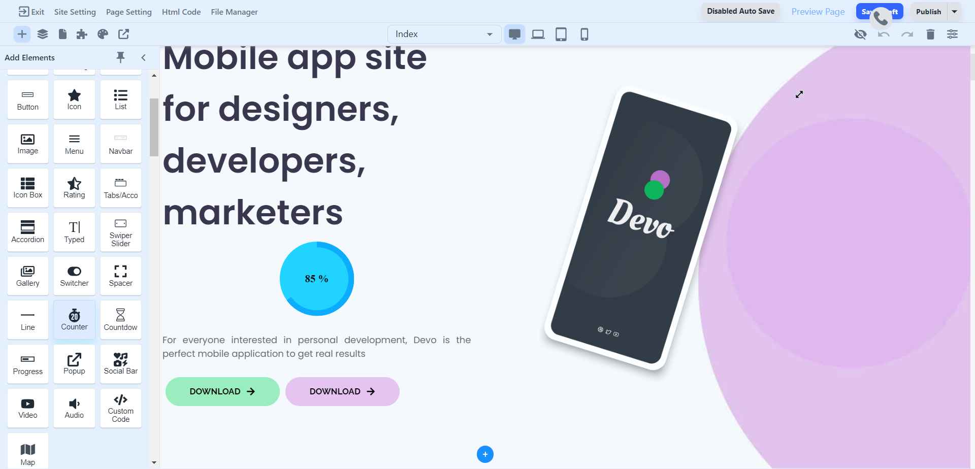 How to use Counter element