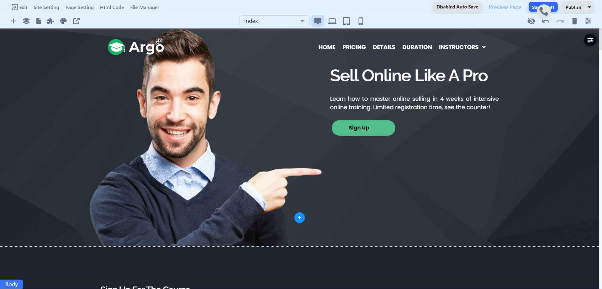Create Reusable Section