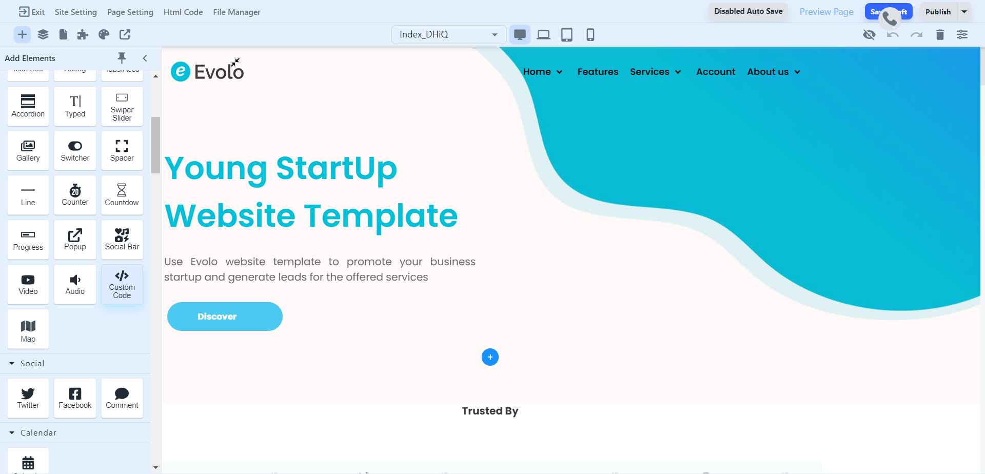 How to use Custom Code Element